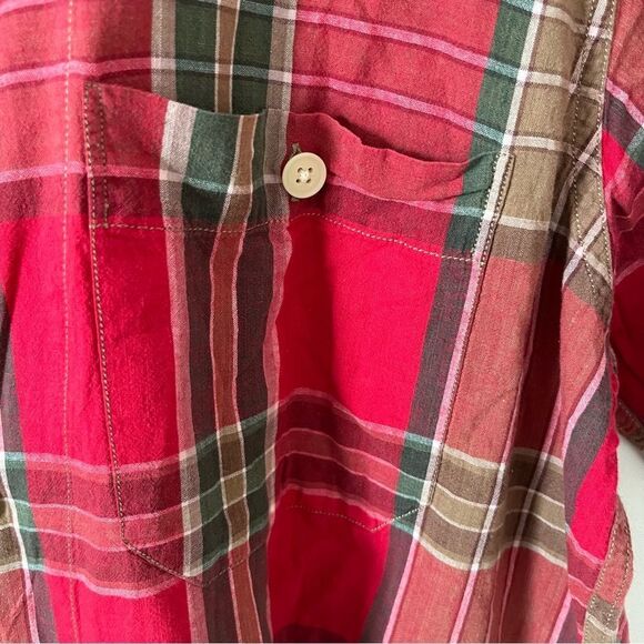 Ralph Lauren Polo Sport Red Plaid Short Sleeve Cotton Dress Shirt - Picture 3 of 7